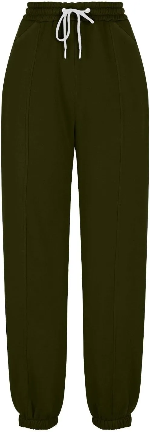 Fleece Womens Joggers with Pockets Loose Sweatpants High Waisted Sweat Pants Athletic Ankle Pull on Jogger Pants
