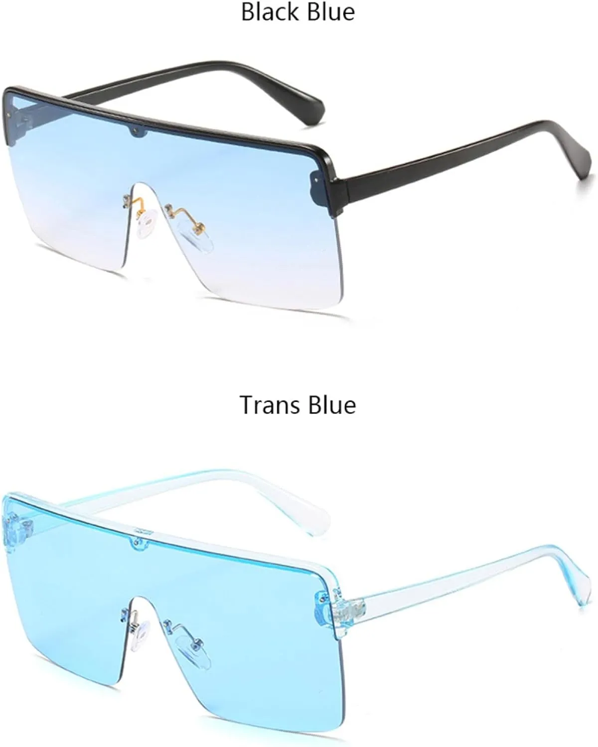 Frame Women Sunglasses Men Sun Glasses Half Frame Gradient Lens Retro Driving Shades Uv400