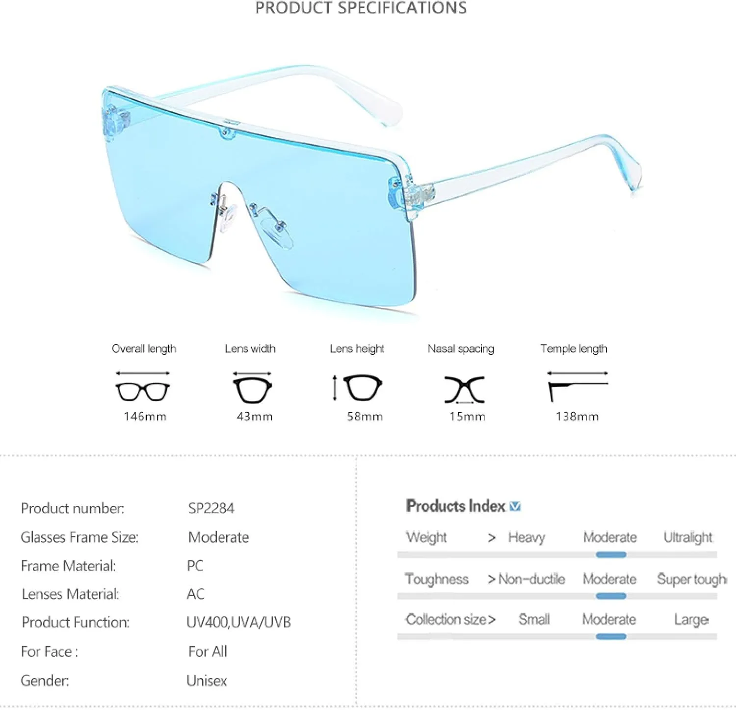 Frame Women Sunglasses Men Sun Glasses Half Frame Gradient Lens Retro Driving Shades Uv400