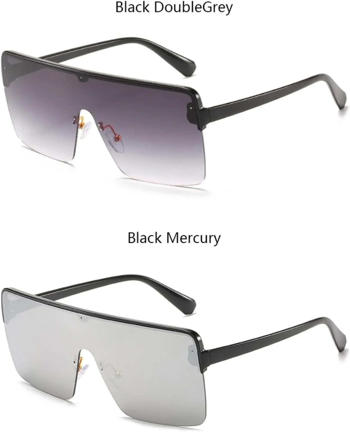 Frame Women Sunglasses Men Sun Glasses Half Frame Gradient Lens Retro Driving Shades Uv400