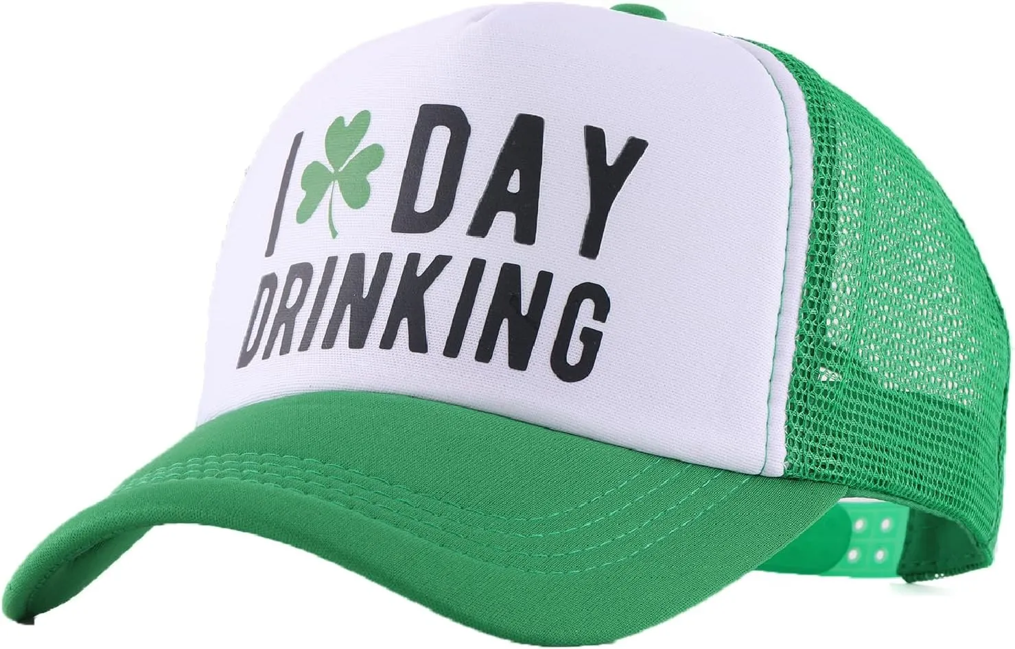 Funny St. Patrick's Day Hat St Pattys Day Party Baseball Cap Mesh Trucker Hat Shamrock