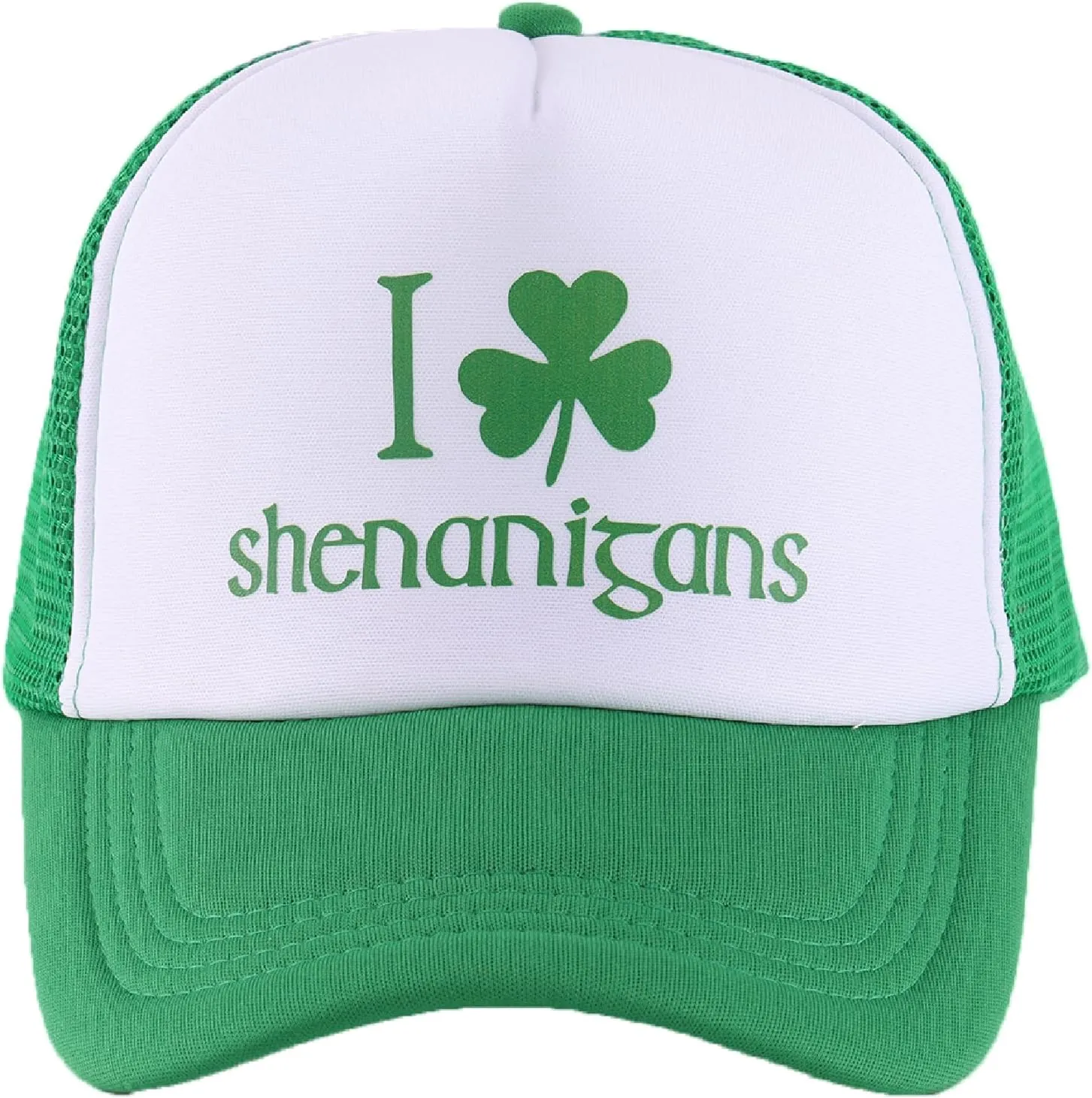 Funny St. Patrick's Day Hat St Pattys Day Party Baseball Cap Mesh Trucker Hat Shamrock