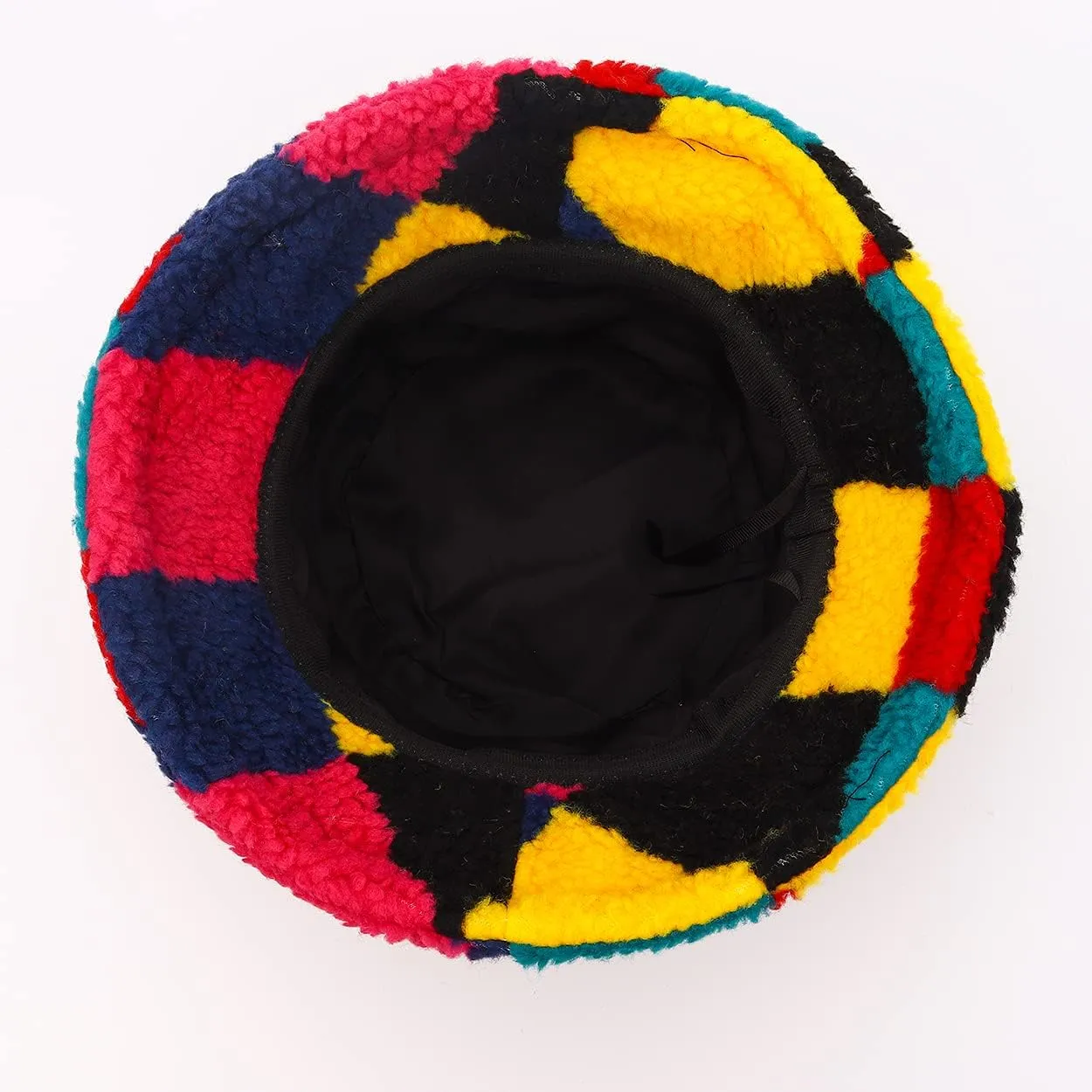 Fuzzy Fur Bucket Hat for Women - Warm Plush Sherpa Winter Hat