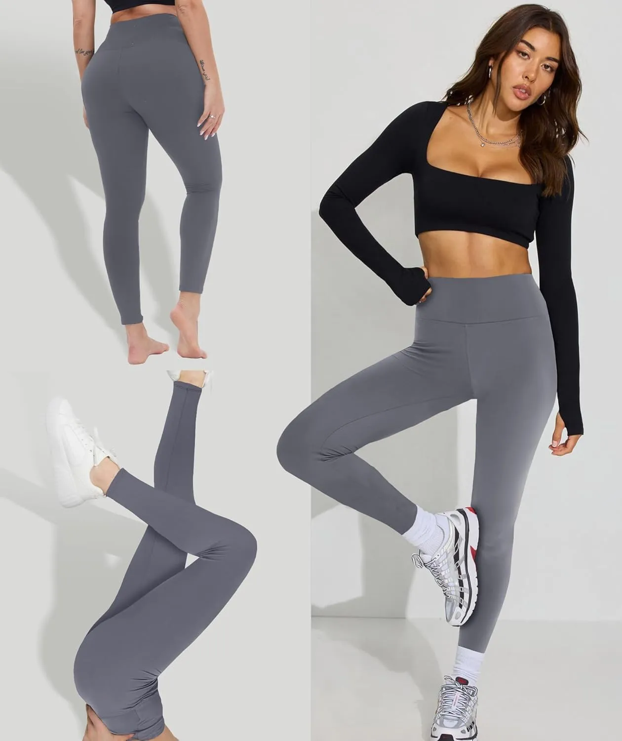 GAYHAY High Waisted Leggings for Women - Soft Opaque Slim Tummy Control Printed Pants for Running Cycling Yoga