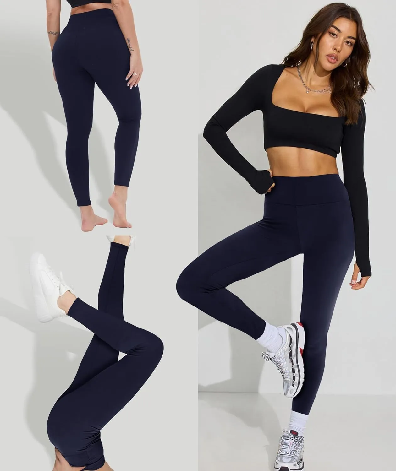 GAYHAY High Waisted Leggings for Women - Soft Opaque Slim Tummy Control Printed Pants for Running Cycling Yoga