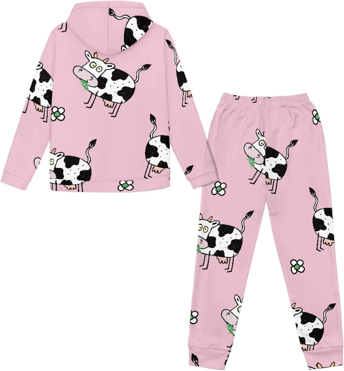Girls' Active Sweatsuit - 2 Piece Casual Hoodie Sweatshirt and Jogger Sweatpants - Activewear Tracksuit for Girls