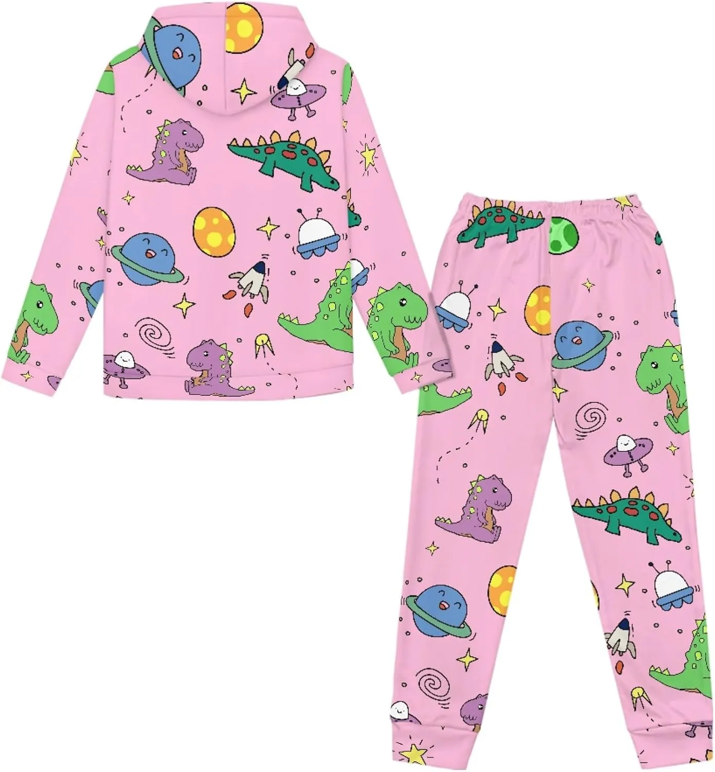 Girls' Active Sweatsuit - 2 Piece Casual Hoodie Sweatshirt and Jogger Sweatpants - Activewear Tracksuit for Girls