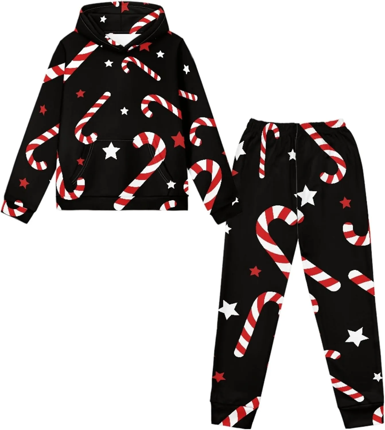 Girls' Active Sweatsuit - 2 Piece Casual Hoodie Sweatshirt and Jogger Sweatpants - Activewear Tracksuit for Girls