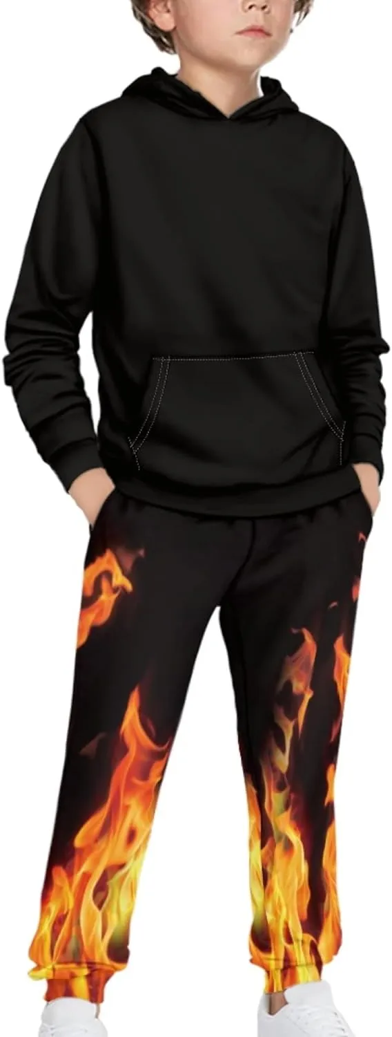 Girls' Active Sweatsuit - 2 Piece Casual Hoodie Sweatshirt and Jogger Sweatpants - Activewear Tracksuit for Girls