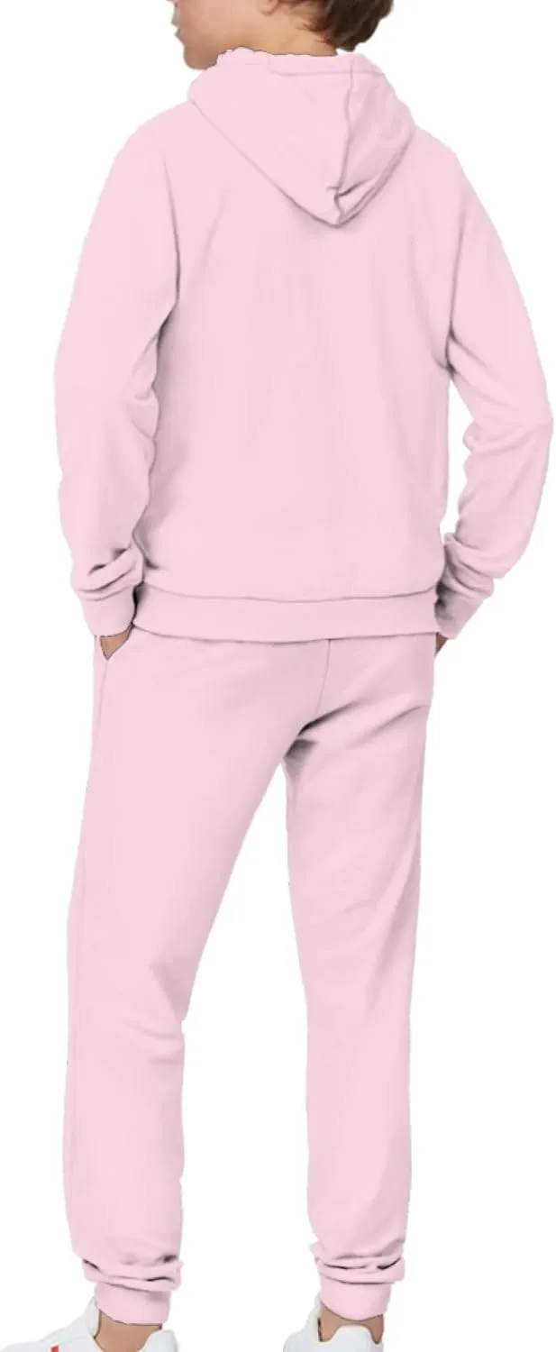 Girls' Active Sweatsuit - 2 Piece Casual Hoodie Sweatshirt and Jogger Sweatpants - Activewear Tracksuit for Girls