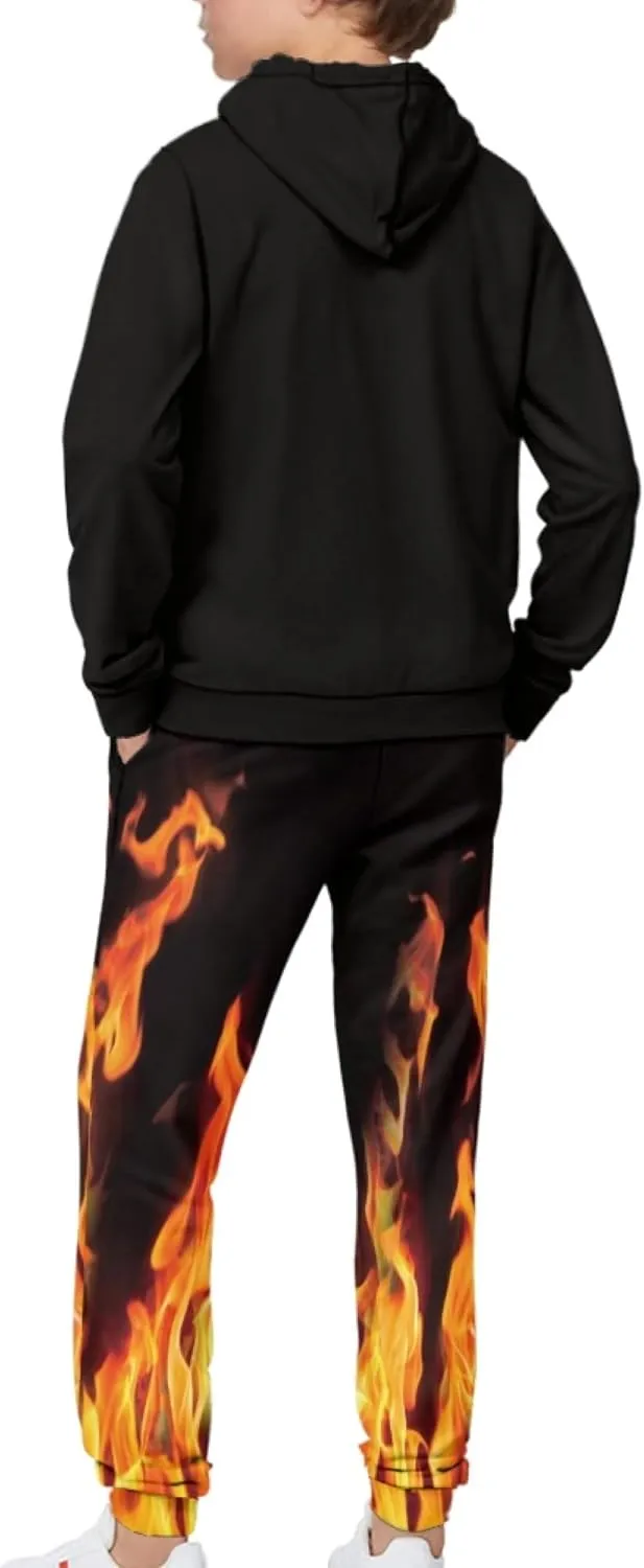Girls' Active Sweatsuit - 2 Piece Casual Hoodie Sweatshirt and Jogger Sweatpants - Activewear Tracksuit for Girls