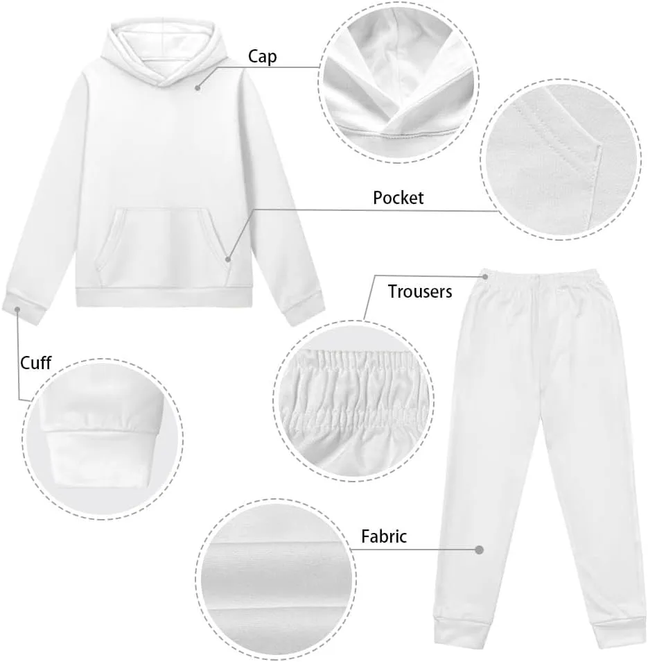 Girls' Active Sweatsuit - 2 Piece Casual Hoodie Sweatshirt and Jogger Sweatpants - Activewear Tracksuit for Girls