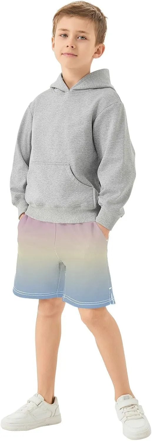 Gradient Boys Athletic Shorts Lightweight Kids Active Soccer Shorts with Pockets