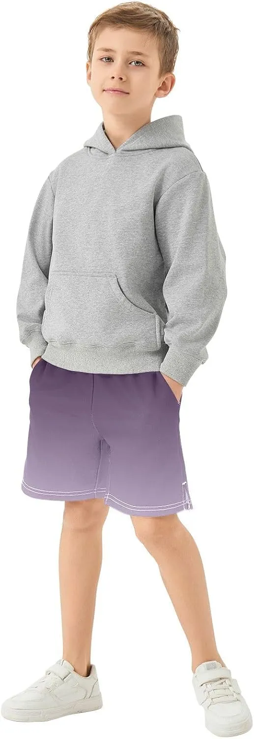 Gradient Boys Athletic Shorts Lightweight Kids Active Soccer Shorts with Pockets