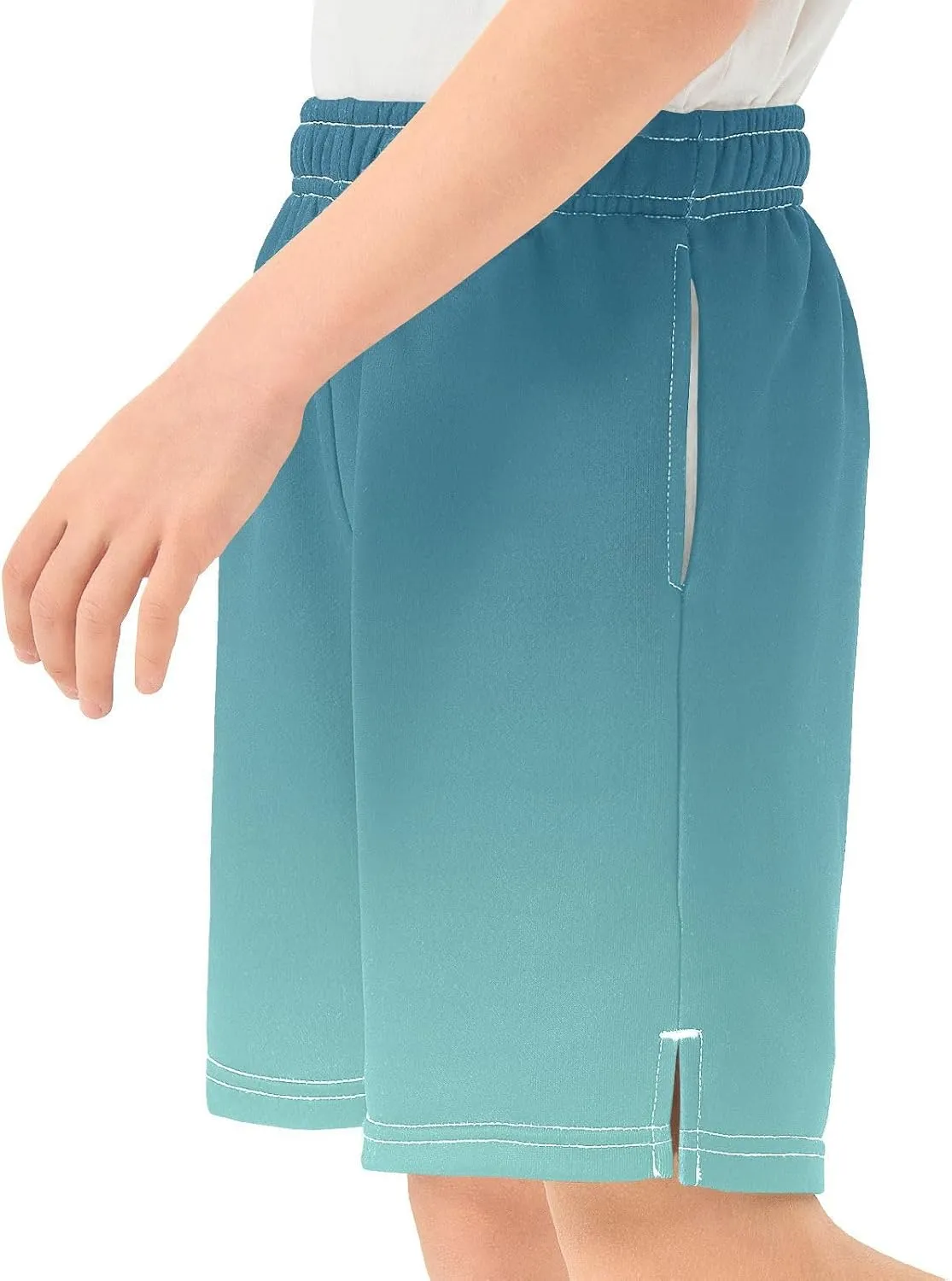 Gradient Boys Athletic Shorts Lightweight Kids Active Soccer Shorts with Pockets