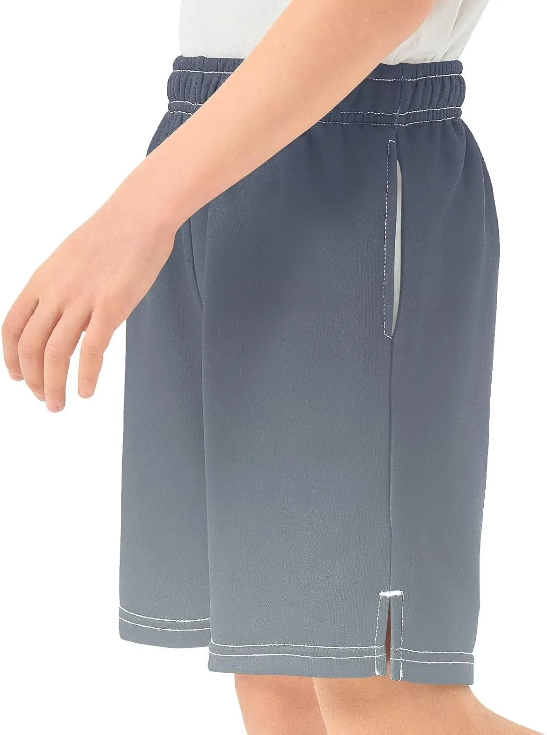 Gradient Boys Athletic Shorts Lightweight Kids Active Soccer Shorts with Pockets