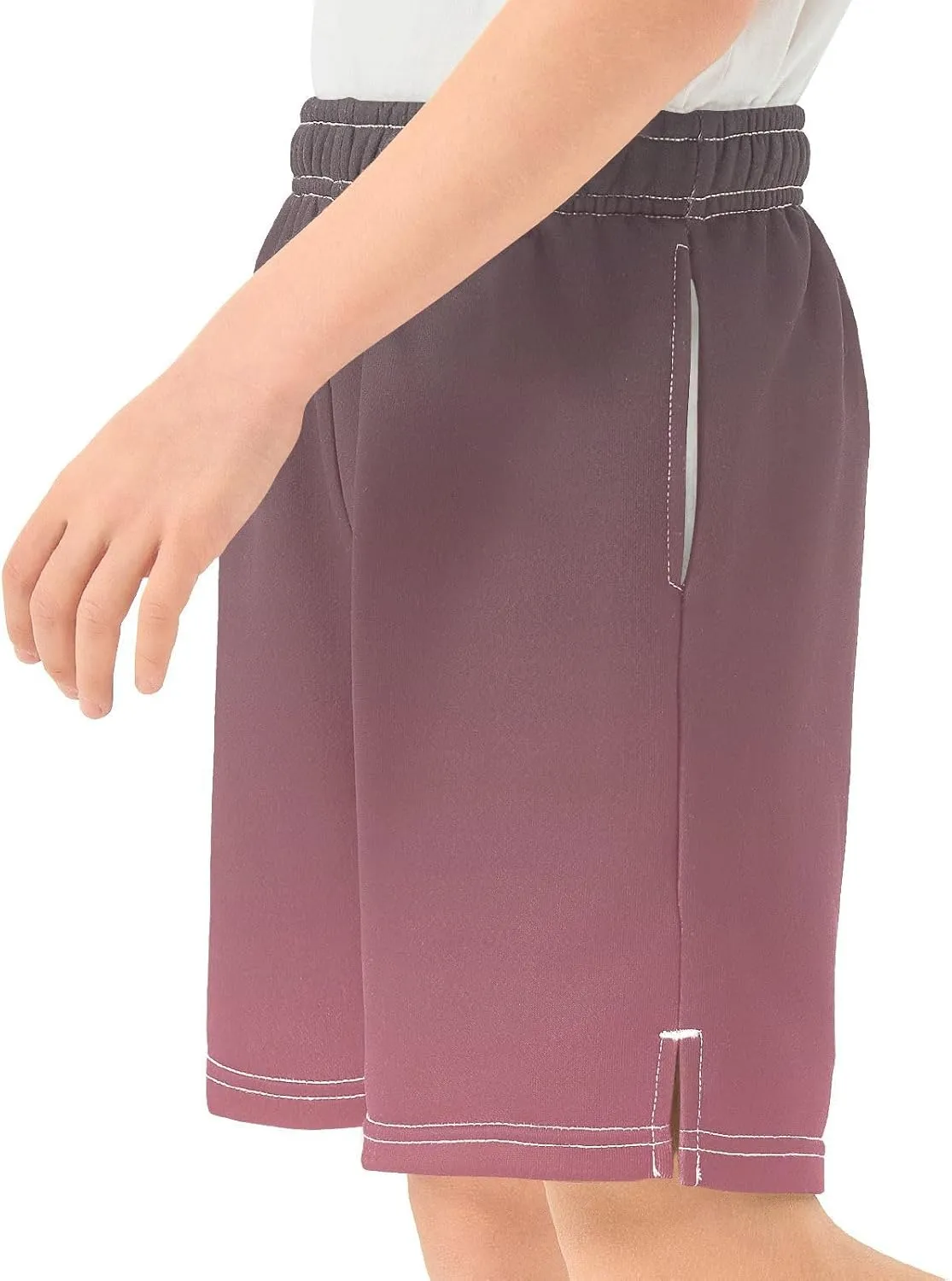 Gradient Boys Athletic Shorts Lightweight Kids Active Soccer Shorts with Pockets