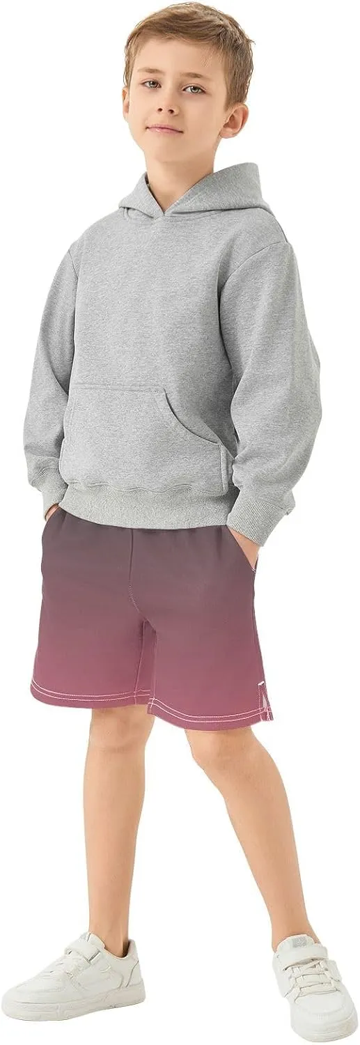Gradient Boys Athletic Shorts Lightweight Kids Active Soccer Shorts with Pockets