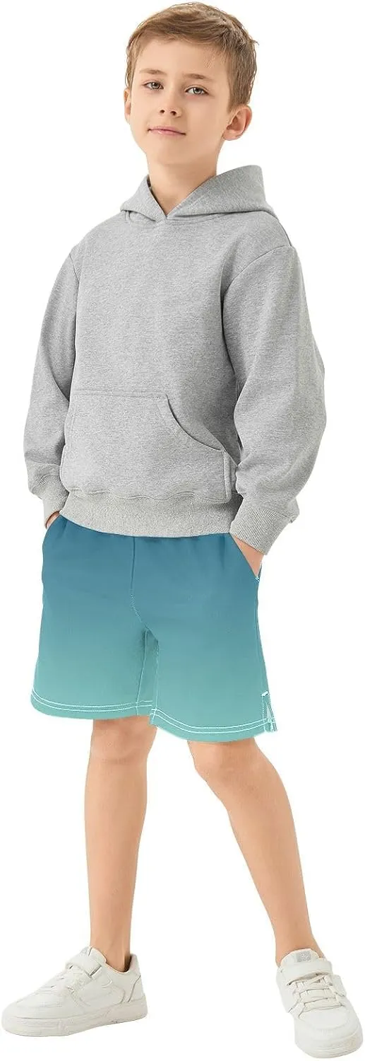 Gradient Boys Athletic Shorts Lightweight Kids Active Soccer Shorts with Pockets