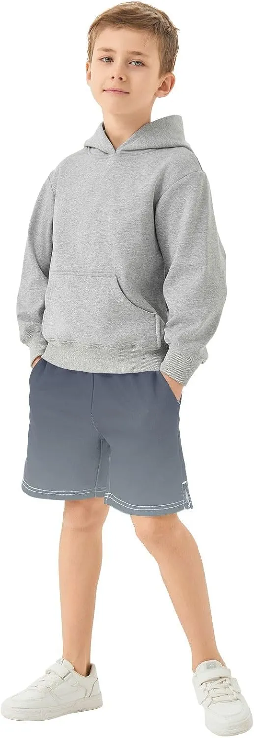 Gradient Boys Athletic Shorts Lightweight Kids Active Soccer Shorts with Pockets
