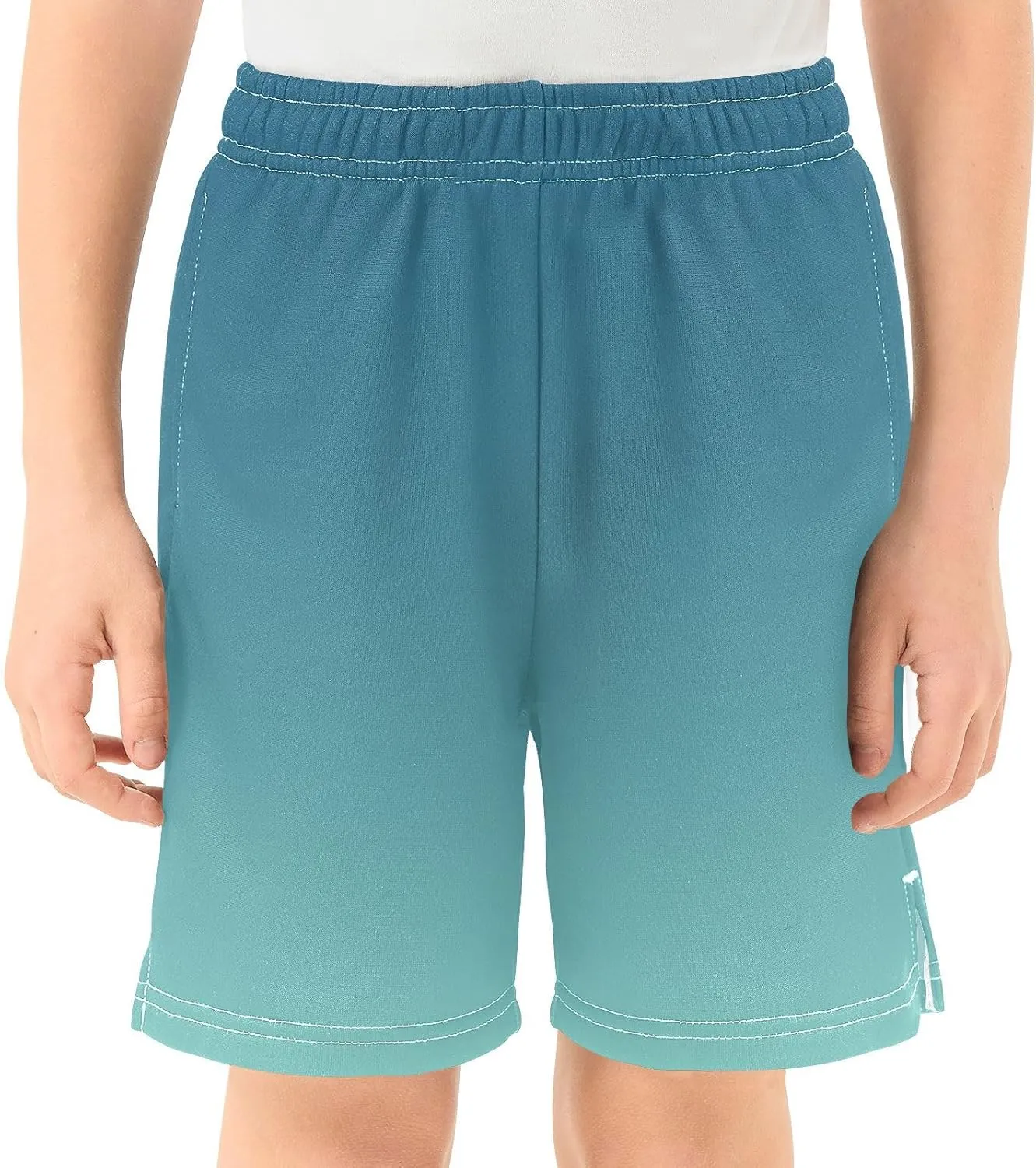 Gradient Boys Athletic Shorts Lightweight Kids Active Soccer Shorts with Pockets
