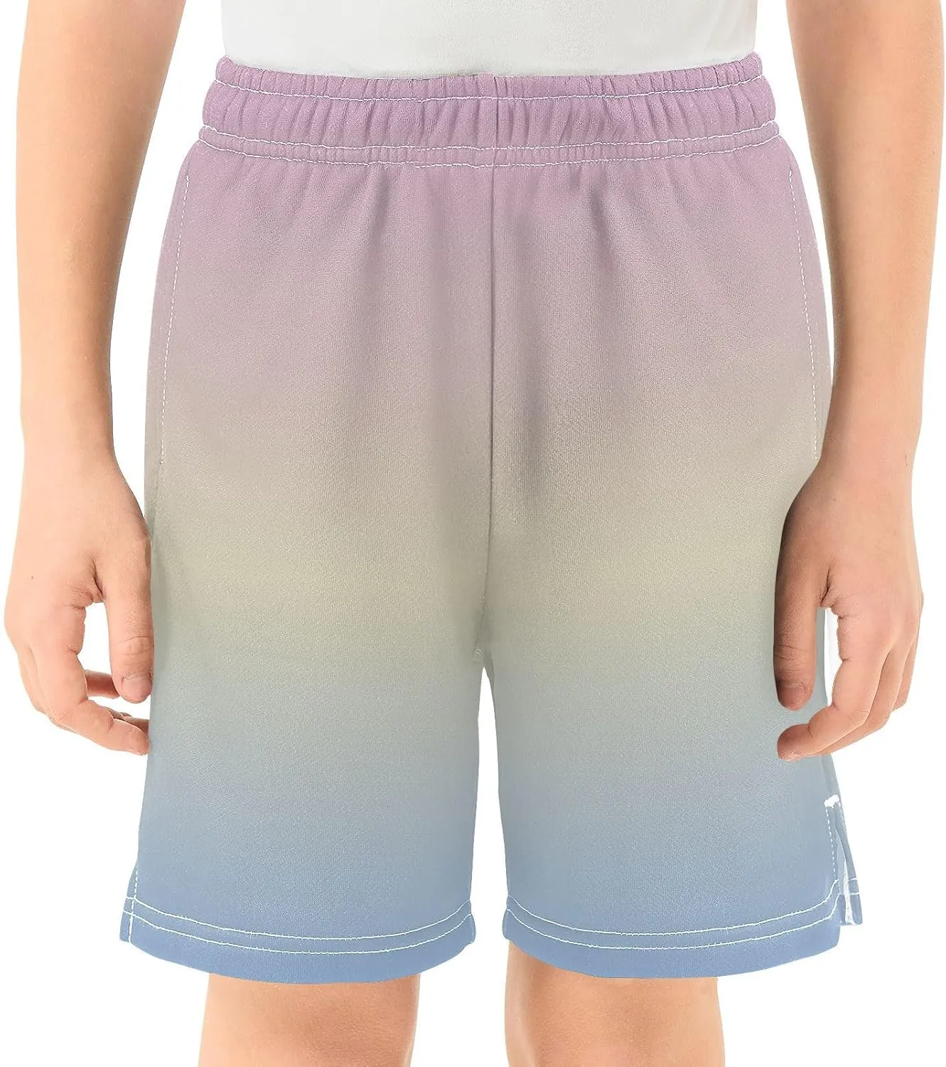Gradient Boys Athletic Shorts Lightweight Kids Active Soccer Shorts with Pockets