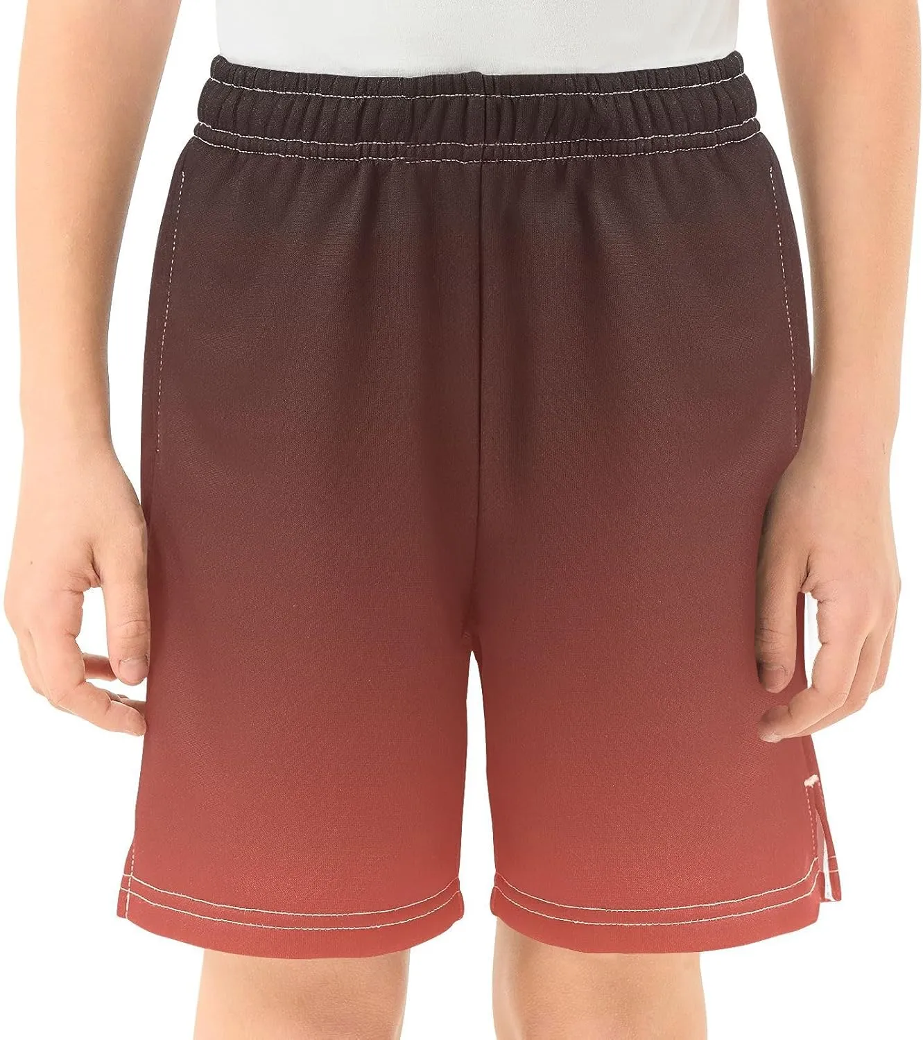 Gradient Boys Athletic Shorts Lightweight Kids Active Youth Shorts with Pockets