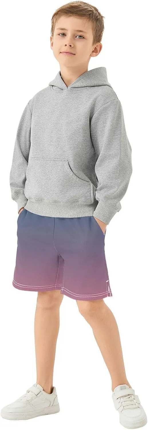 Gradient Boys Athletic Shorts Lightweight Kids Active Youth Shorts with Pockets