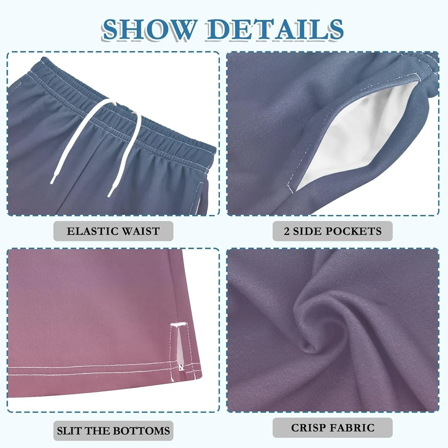 Gradient Boys Athletic Shorts Lightweight Kids Active Youth Shorts with Pockets