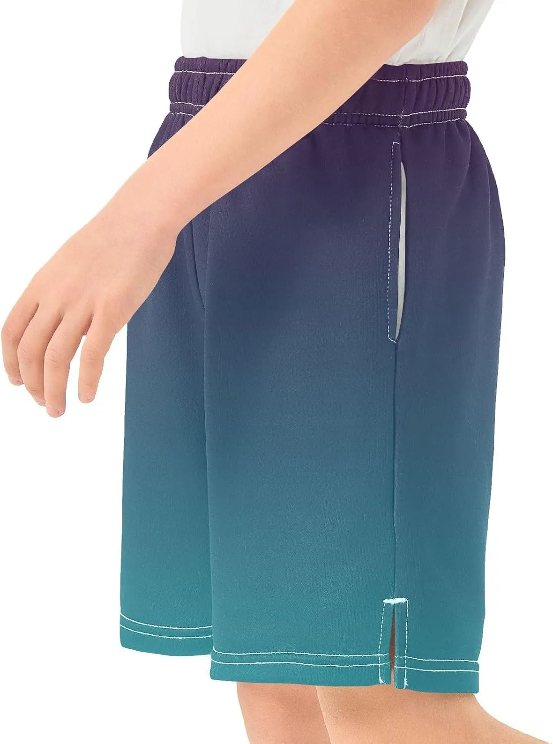 Gradient Boys Athletic Shorts Lightweight Kids Active Youth Shorts with Pockets