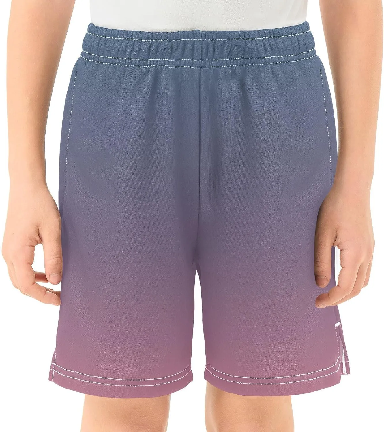 Gradient Boys Athletic Shorts Lightweight Kids Active Youth Shorts with Pockets