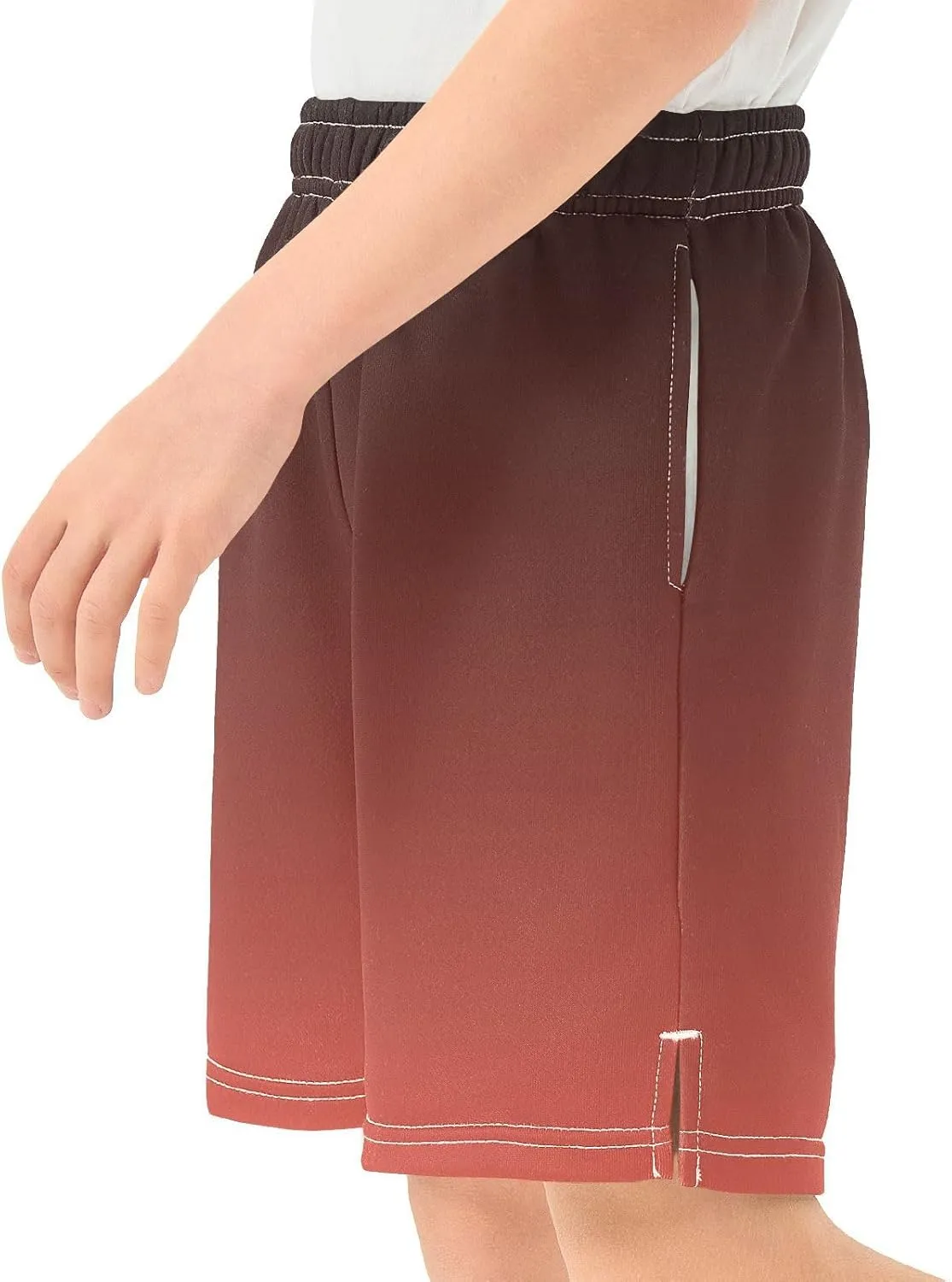 Gradient Boys Athletic Shorts Lightweight Kids Active Youth Shorts with Pockets