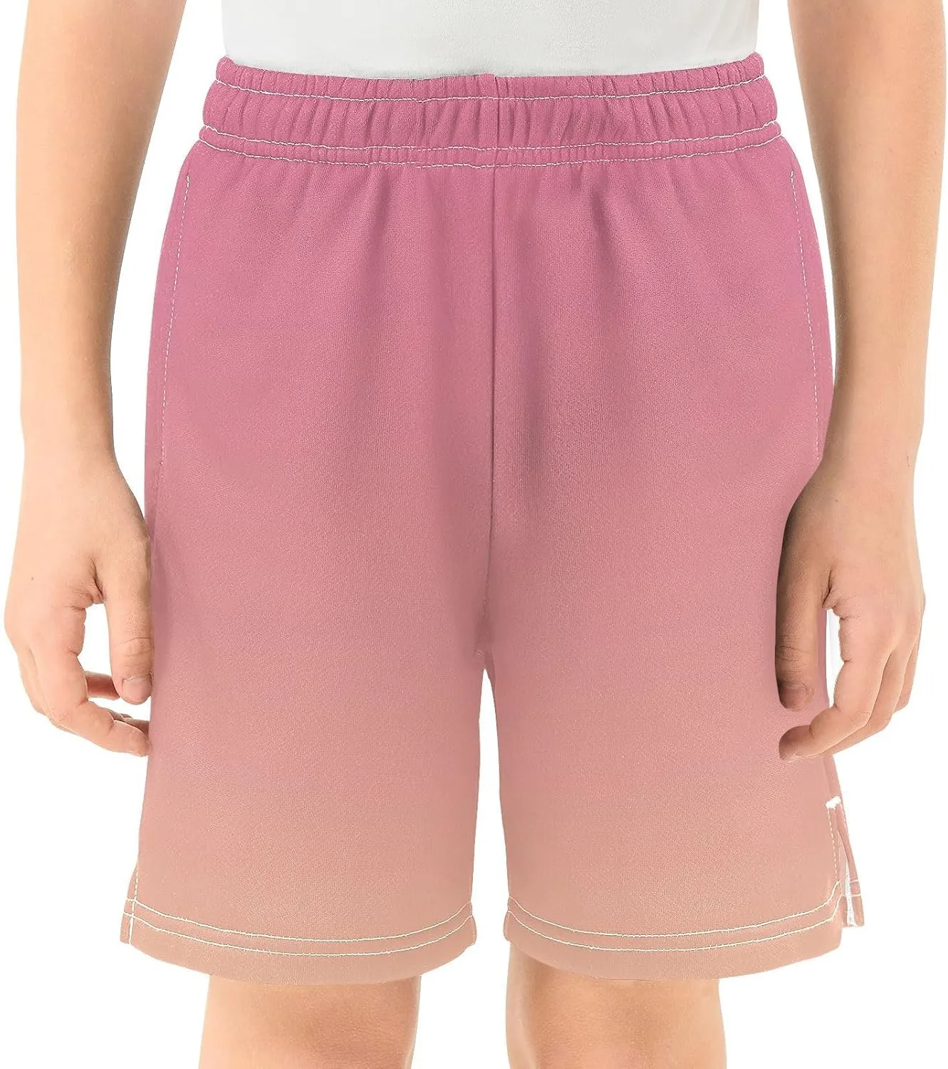 Gradient Boys Athletic Shorts Lightweight Kids Active Youth Shorts with Pockets