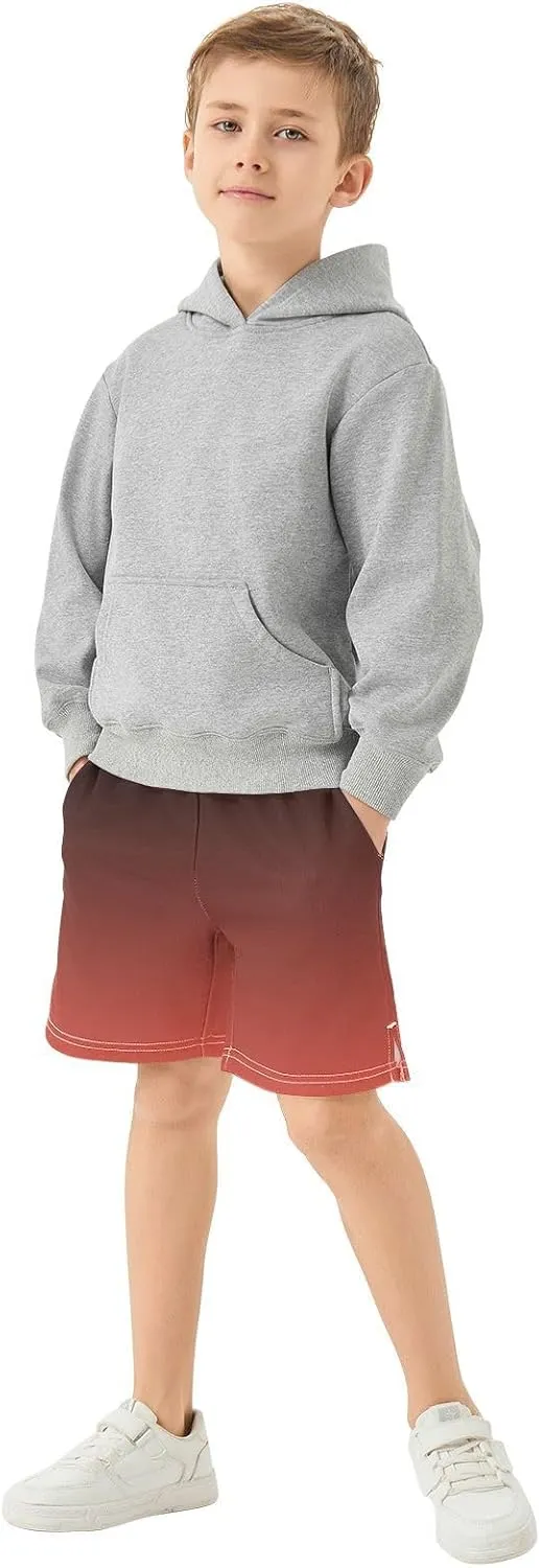 Gradient Boys Athletic Shorts Lightweight Kids Active Youth Shorts with Pockets