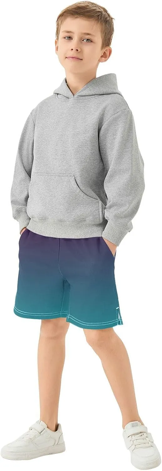 Gradient Boys Athletic Shorts Lightweight Kids Active Youth Shorts with Pockets