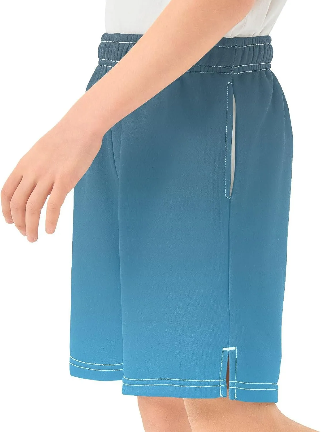 Gradient Boys Athletic Shorts Quick Dry Active Soccer Shorts with Pockets for Kids