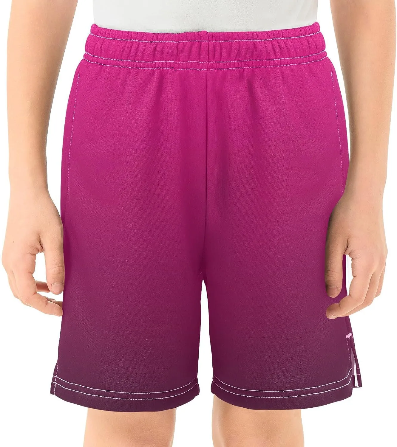 Gradient Boys Athletic Shorts Quick Dry Kids Active Hiking Shorts with Pockets