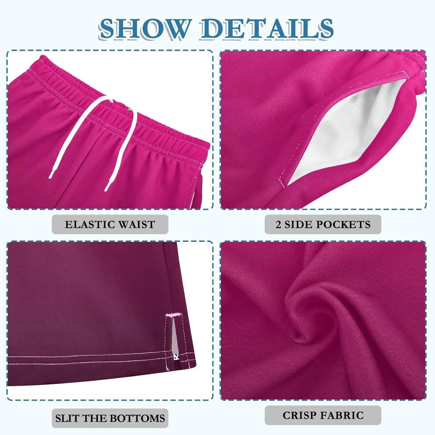 Gradient Boys Athletic Shorts Quick Dry Kids Active Hiking Shorts with Pockets