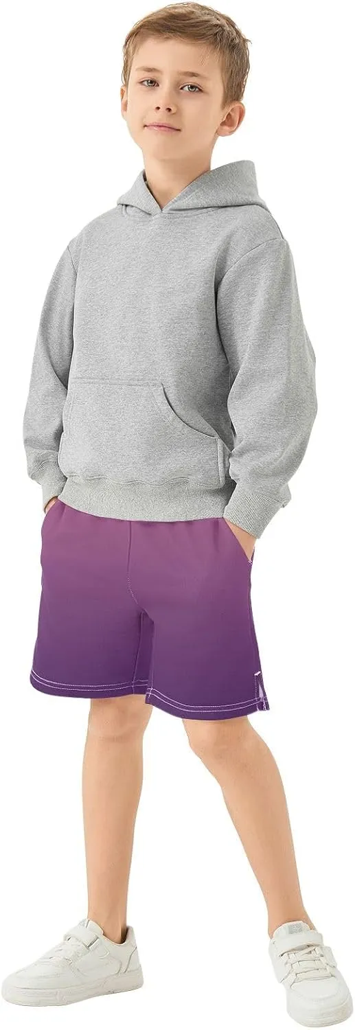 Gradient Boys Athletic Shorts Quick Dry Kids Active Hiking Shorts with Pockets