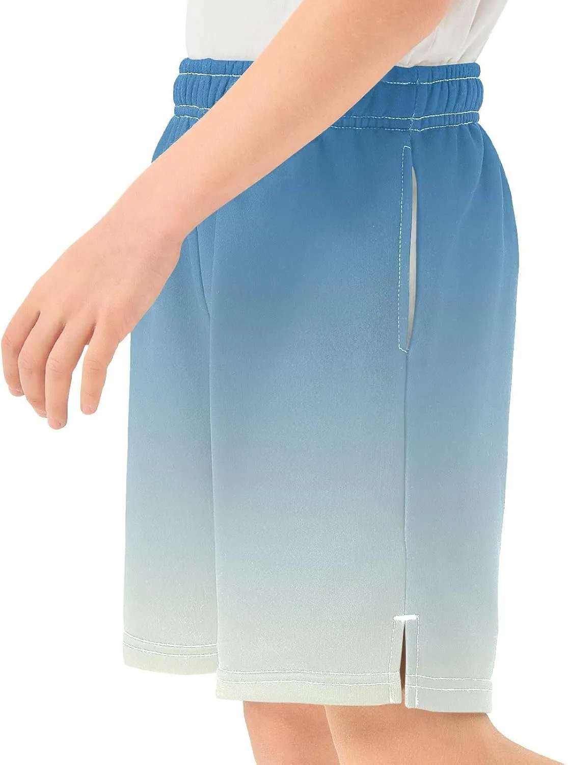 Gradient Boys Athletic Shorts Quick Dry Kids Active Hiking Shorts with Pockets