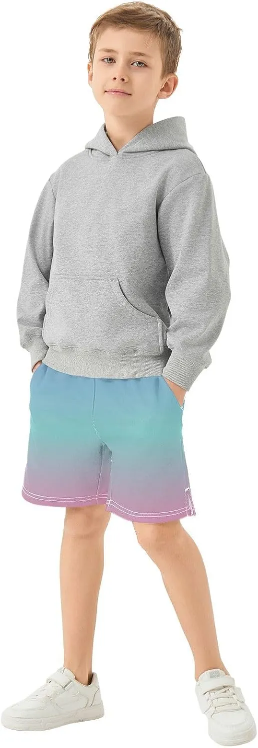 Gradient Boys Athletic Shorts Quick Dry Kids Active Hiking Shorts with Pockets