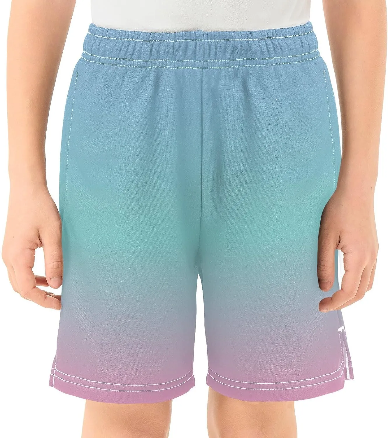 Gradient Boys Athletic Shorts Quick Dry Kids Active Hiking Shorts with Pockets