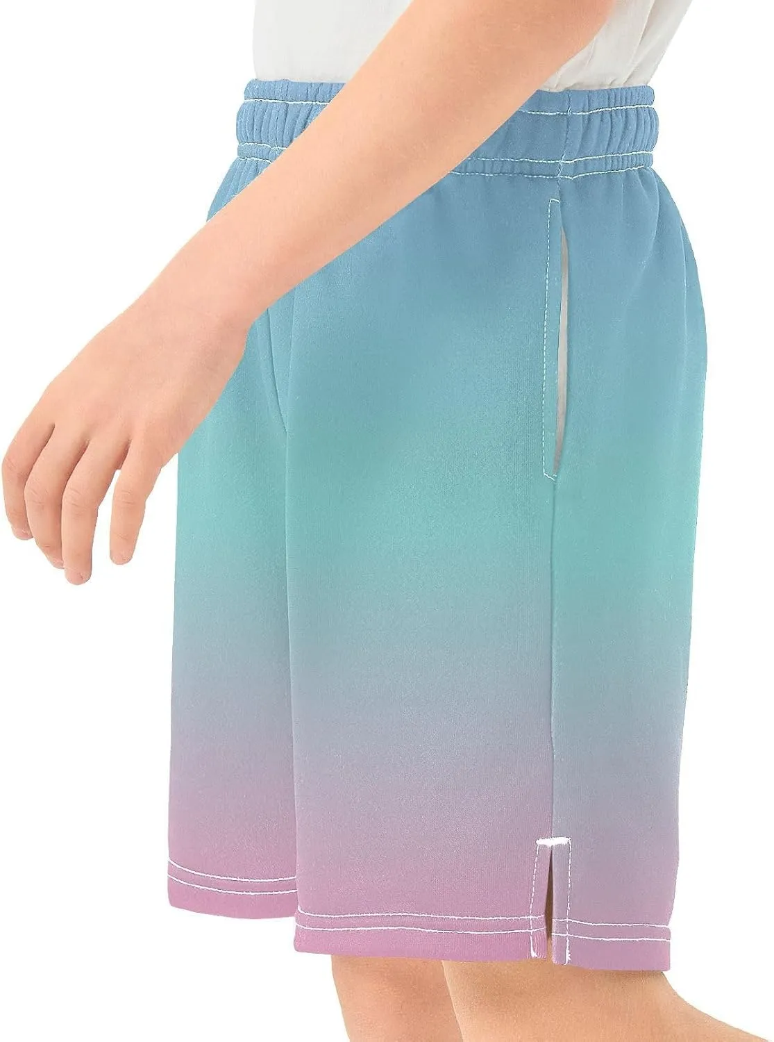 Gradient Boys Athletic Shorts Quick Dry Kids Active Hiking Shorts with Pockets