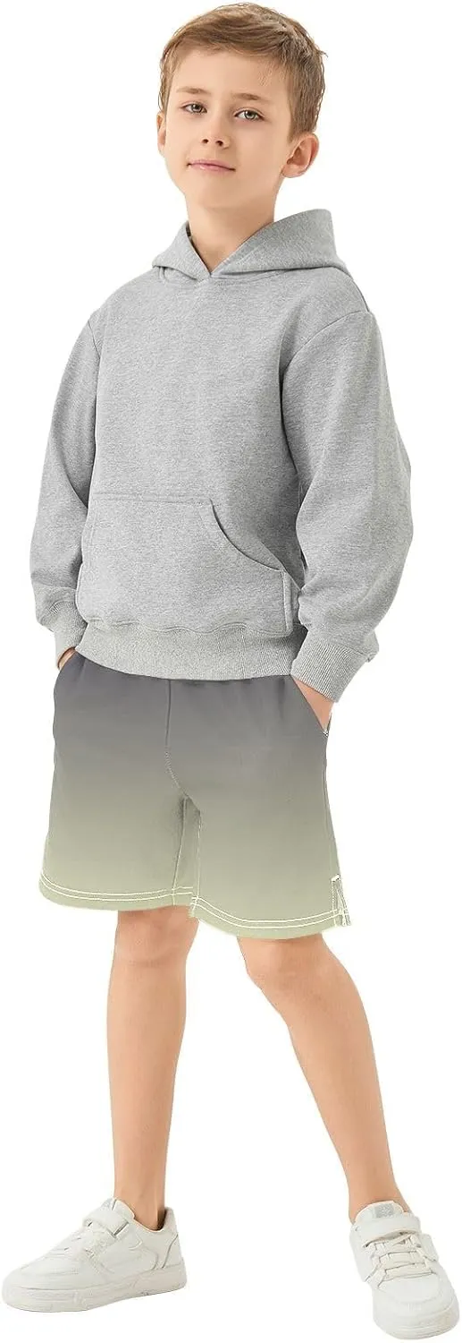 Gradient Boys Athletic Shorts Quick Dry Kids Active Hiking Shorts with Pockets