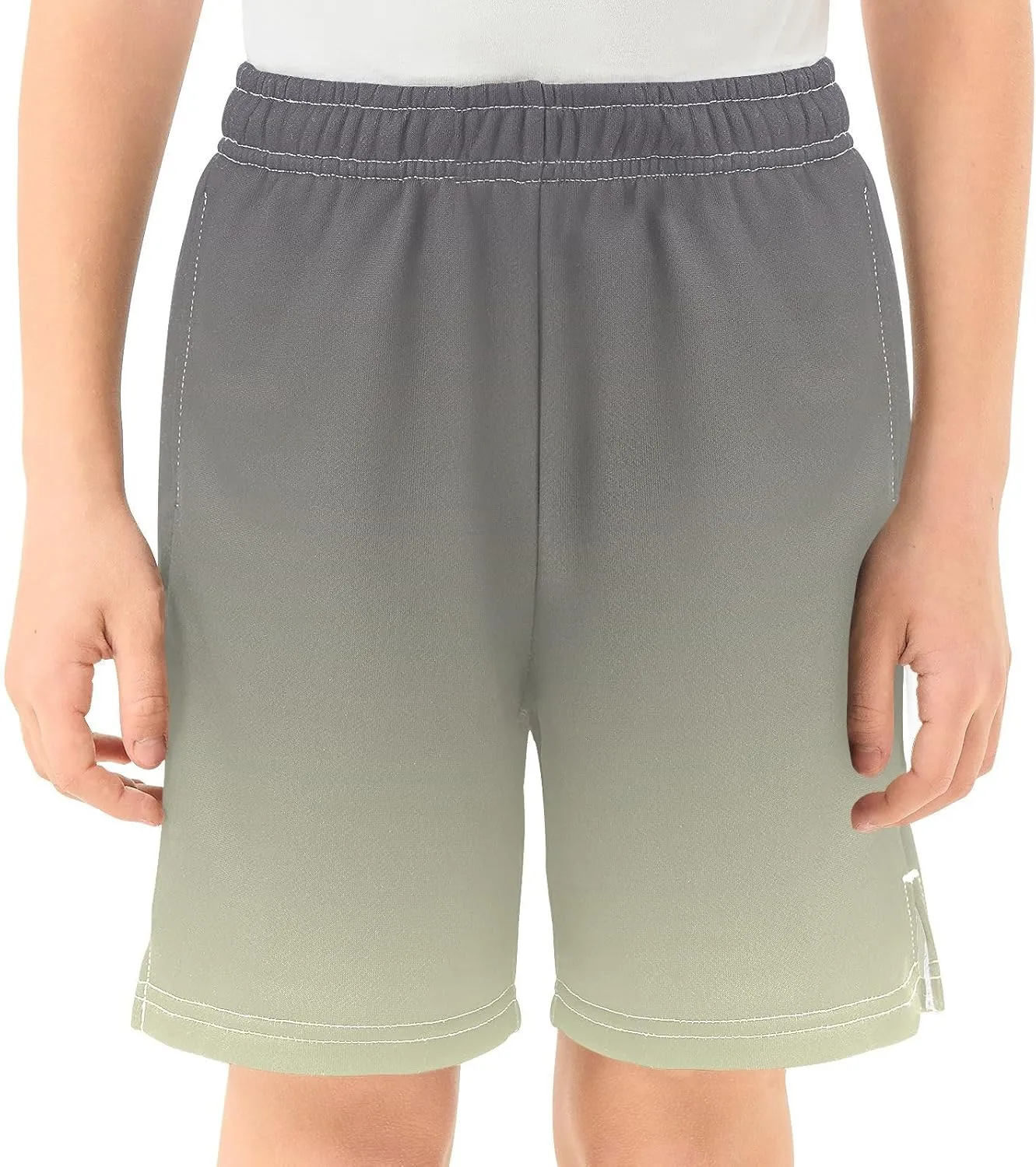 Gradient Boys Athletic Shorts Quick Dry Kids Active Hiking Shorts with Pockets