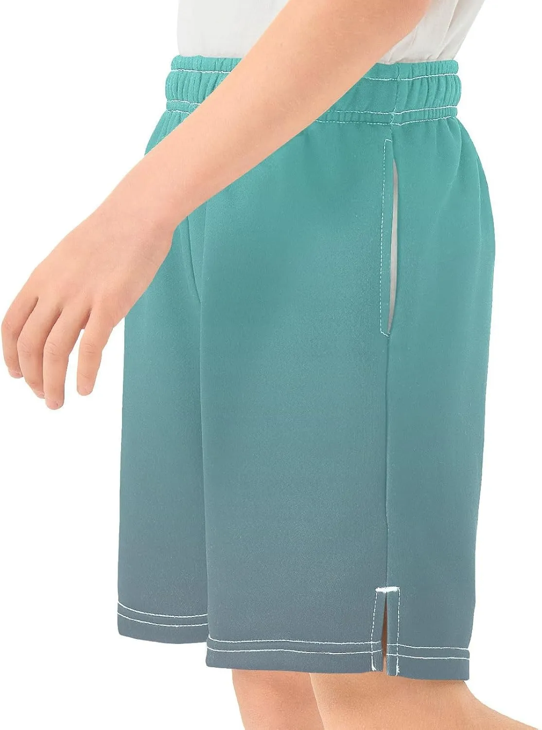 Gradient Boys Athletic Shorts Quick Dry Kids Active Soccer Shorts with Pockets