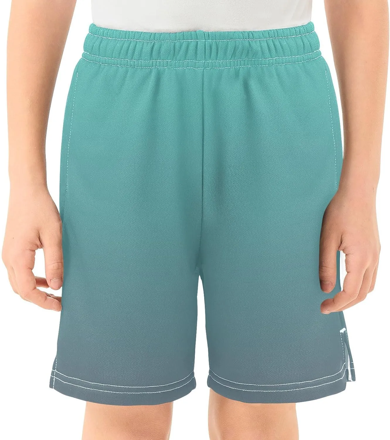 Gradient Boys Athletic Shorts Quick Dry Kids Active Soccer Shorts with Pockets