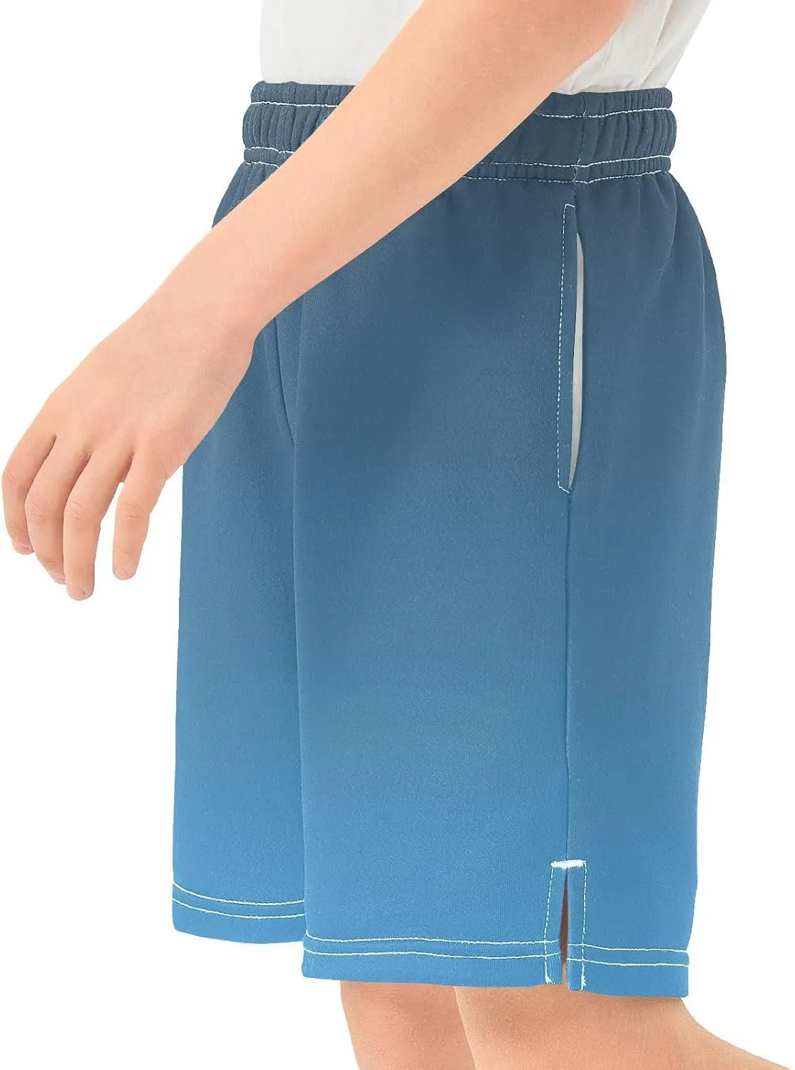 Gradient Boys Athletic Shorts Quick Dry Kids Active Soccer Shorts with Pockets