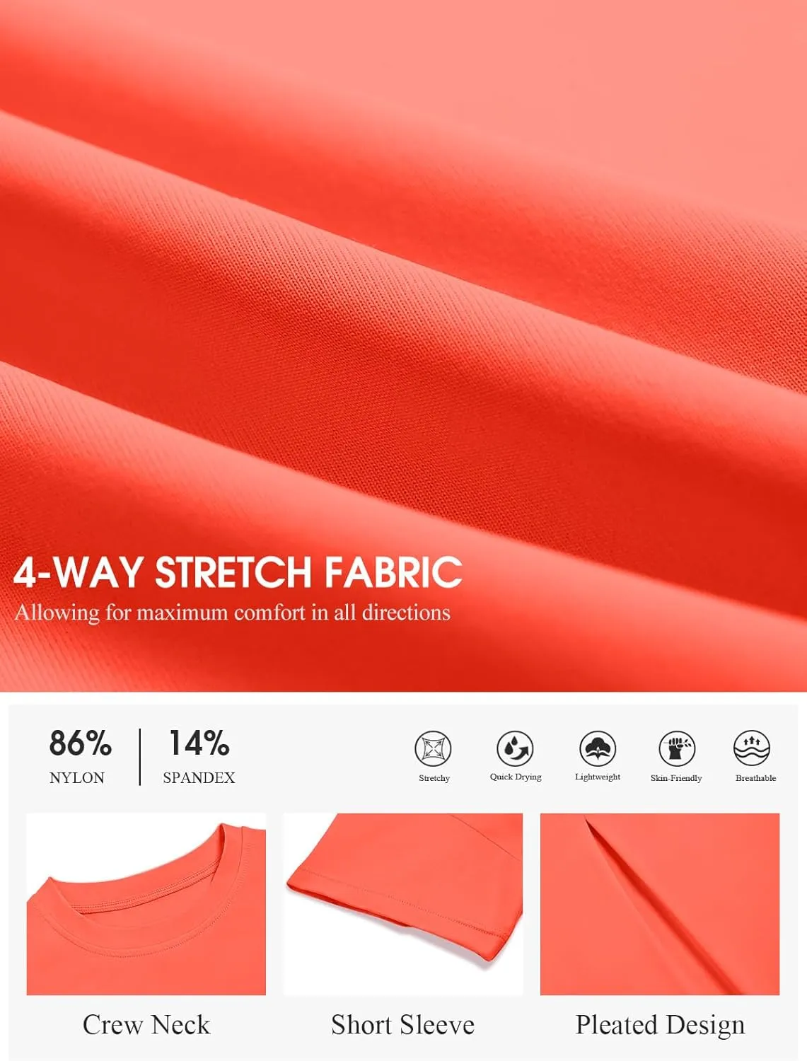 Haloumoning Girls Loose Athletic Shirts Short Sleeve Crop Tops Kids Quick Dry Gym Yoga Tees 5-14 Years