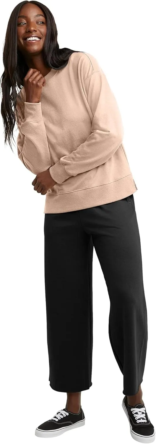 Hanes Women's Originals French Terry Sweatshirt, Lightweight Fleece Pullover Sweatshirt